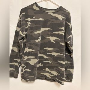 Athleta Camouflage Sweatshirt - Black and Gray